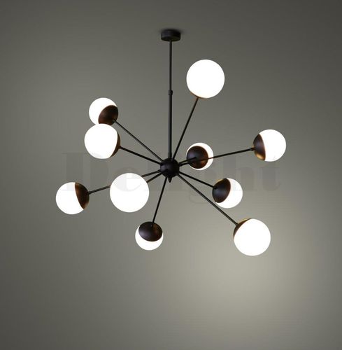 Pendant lamp - BLACK PEARL - Zefkilis Bros Co - Delight - metal / blown glass / contemporary