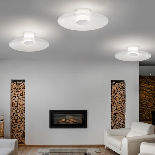 Contemporary ceiling light - THOR - LODES - round / metal / polycarbonate