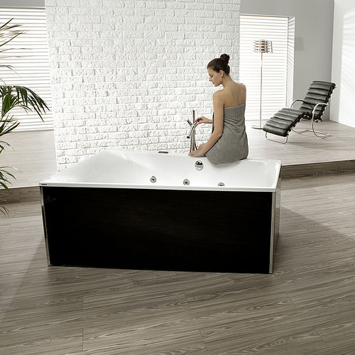 Freestanding bathtub THASOS 3745 HOESCH acrylic / white / black