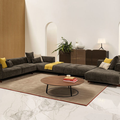 Contemporary coffee table - ALBINO FAMILY - CASAMANIA HORM - lacquered MDF / marble / powder-coated steel base