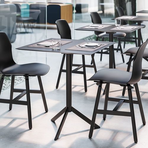 Contemporary bistro table - T4 - CASAMANIA HORM - HPL / painted metal ...