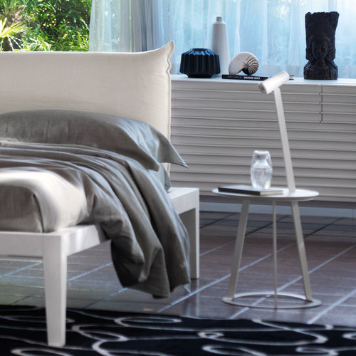 Contemporary side table - ALBINO TORCIA - CASAMANIA HORM - metal / walnut / lacquered MDF