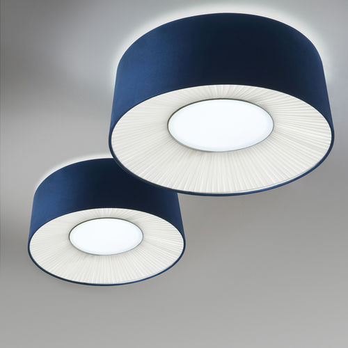 Contemporary ceiling light - VELVET - AXO Light - round / fabric / LED