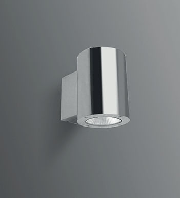 Contemporary wall light - TWO-WAY - EMFA - outdoor / stainless steel / cylindrical