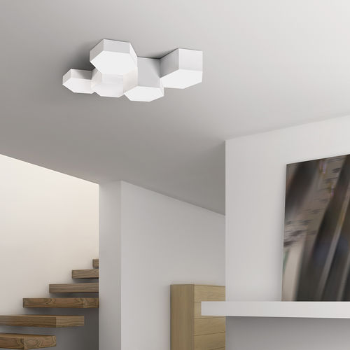 Contemporary ceiling light - SIX - Leds-C4 - aluminum / polycarbonate / LED