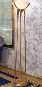 Floor-standing lamp - SIR DAVENPORT - Leds-C4 - polished brass / alabaster / traditional