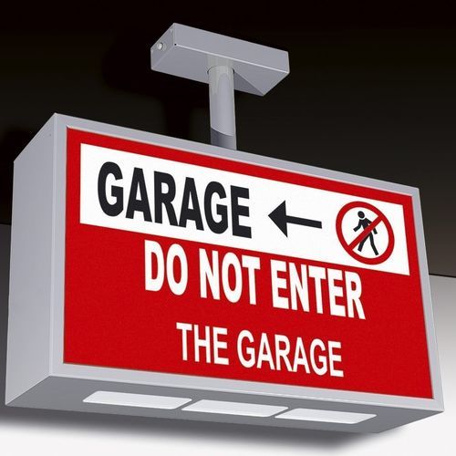 Garage safety signage - TOPINFO - Sec - residential / industrial