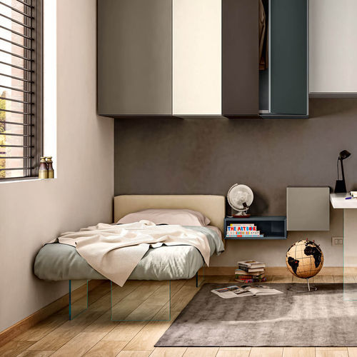 Single bed Air LAGO contemporary / upholstered / with headboard
