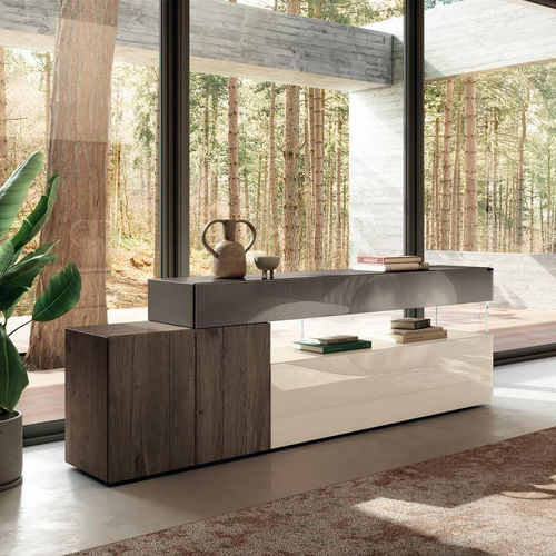 Contemporary sideboard - 36e8 - LAGO - wooden / aluminum / glass