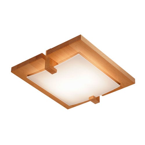 Contemporary ceiling light - TAURUS - DOMUS Licht zum Wohnen - square / wooden / handmade