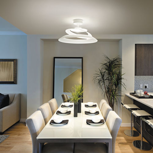 Contemporary ceiling light - ARAGON - Fabas Luce - glass / metal / LED