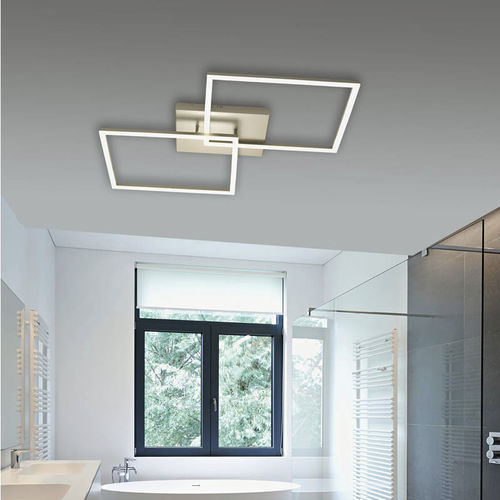 Contemporary ceiling light - BARD - Fabas Luce - square / metal / methacrylate