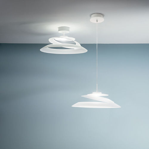 Pendant lamp - ARAGON - Fabas Luce - metal / curved glass / contemporary