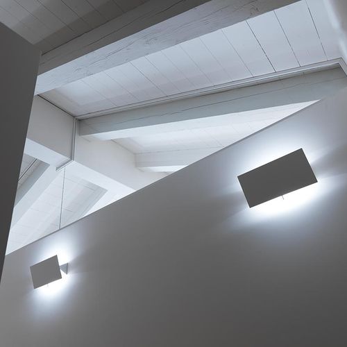 Contemporary wall light - SHADOW - Karboxx - indoor / nickel / painted metal