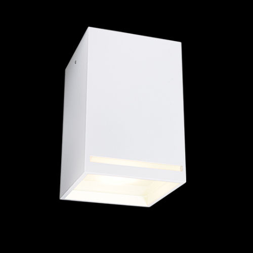 Contemporary ceiling light - GROOVE 100x100 - tossB - square / glass / aluminum