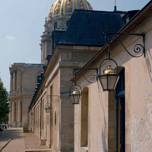 Traditional wall light - LAVOISIER  - LENZI - outdoor / aluminum / brass