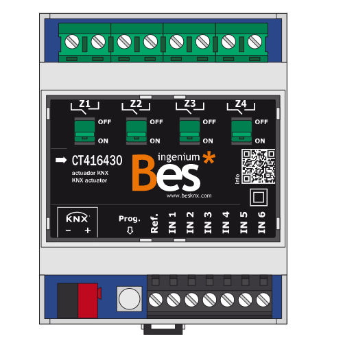 KNX blind actuator - 6E4S-30A-K - Ingenium - BES KNX - home / commercial / DIN rail