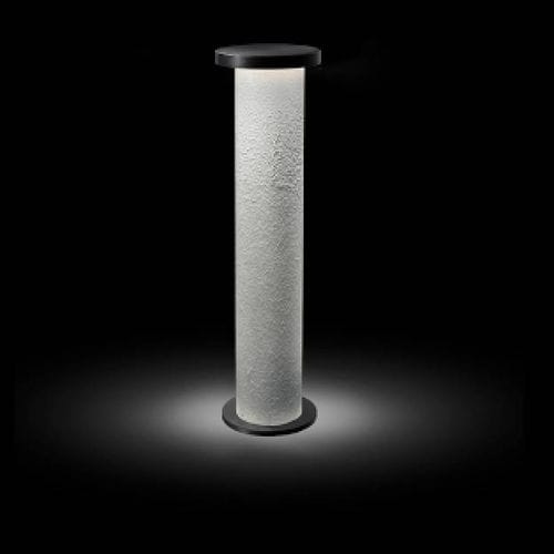 Garden bollard light - GEMINI MATERICO - Engi Lighting - contemporary / stainless steel / cement