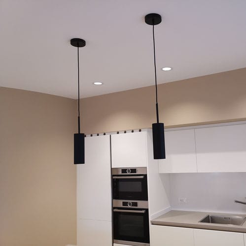 Pendant lamp - RULLO LONG - Engi Lighting - metal / contemporary / corded