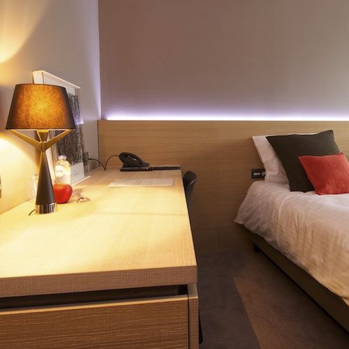 Table lamp - S71 - Axis 71ba - metal / fabric / contemporary