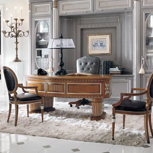 Traditional desk - NAPLES - MARTINI MOBILI - walnut / commercial
