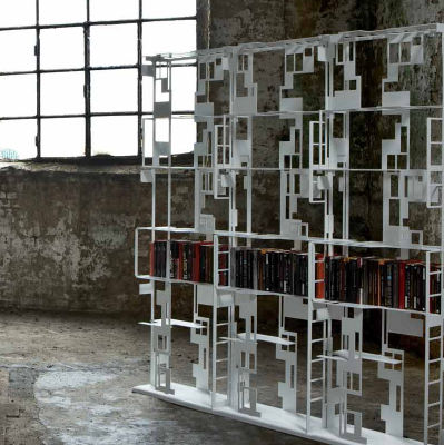 Original design shelf - FRIDA - minottiitalia - metal / lacquered metal