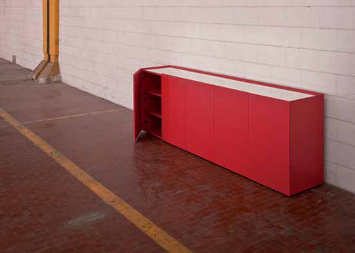 Contemporary sideboard - KM - minottiitalia - wooden / lacquered wood