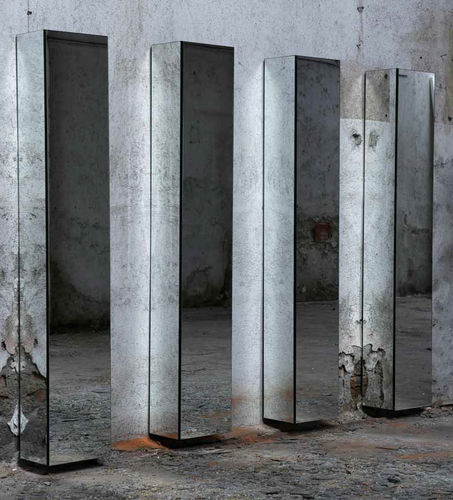 Wall-mounted shelf - AMBROGIO - minottiitalia - contemporary / glass / with mirror