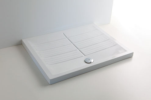 Rectangular shower base - PLANO - Falerii - above floor / ceramic