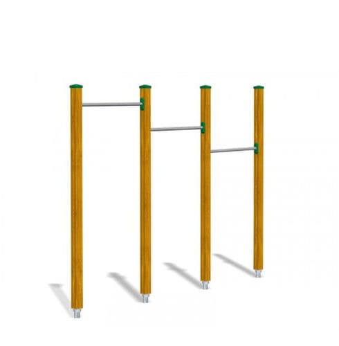 Triple pull-up bar - PLE0009SJIXE  - TLF srl - wooden / metal / outdoor