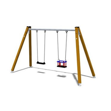 Metal swing - CAMILLA G GZJ   - TLF srl - wooden / playground / double