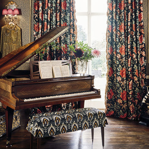 Upholstery fabric - LAVINIA  - ROMO - for curtain / floral pattern / polyester