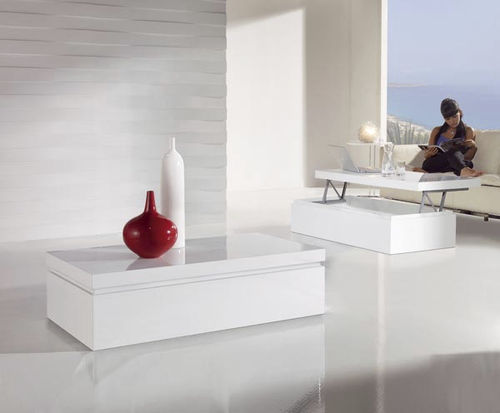 Contemporary coffee table - BAUL - Tadel Grup - lacquered wood / rectangular / adjustable-height
