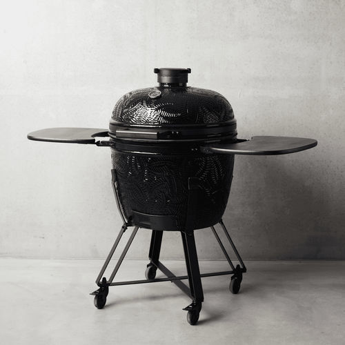 Charcoal barbecue - Kamal 60/XL - BARBECOOK - on casters / stainless steel / ceramic