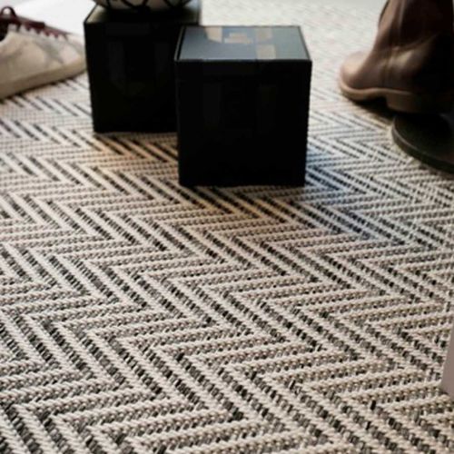 Woven carpet - SUMMER  - BESANA MOQUETTE - polypropylene / geometric pattern / gray