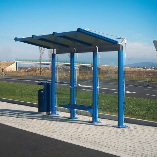 Glass Bus Shelter Ycaro City Design Galvanised Steel Aluminum Stainless Steel 2346