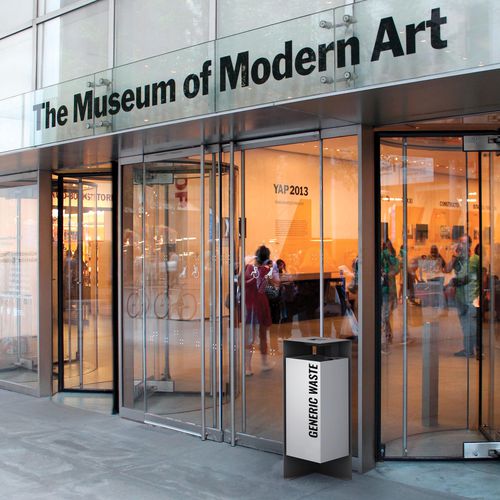 Public trash can - DIVISION - CITY DESIGN - thermo-lacquered steel / galvanised steel / sheet steel
