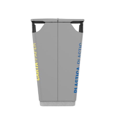 Public trash can - GECKO - CITY DESIGN - recycling / sheet steel / with lid