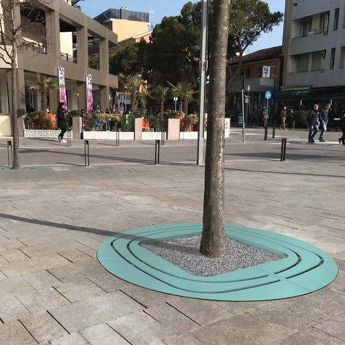 Circular tree grate - EL PASO - CITY DESIGN - galvanised steel / powder-coated steel / perforated