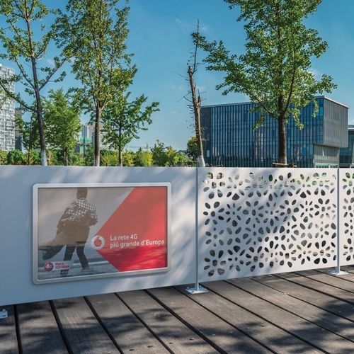 Galvanised steel decorative panel - DECORO - CITY DESIGN - for exterior fittings / thermo-laquered / metal look