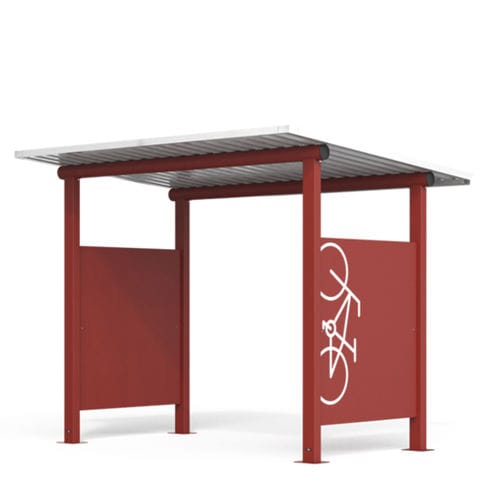 Sustainable cycle shelter - RADZOLL 3M - CITY DESIGN - waterproof / galvanised steel / multiplace