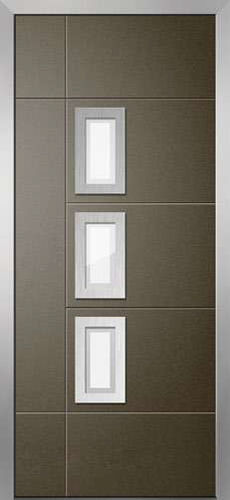 Entry door - A FILO - DIQUIGIOVANNI - aluminum / PVC / swing