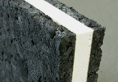 Wall sandwich panel - ECO-C1 DOUBLE﻿ - ECOPOLIMER - rubber facing / plasterboard core