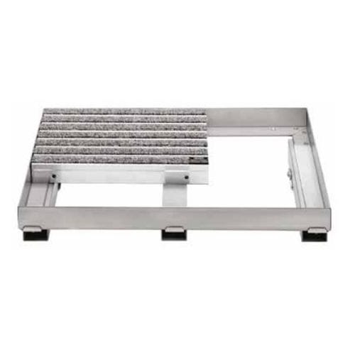 Public building entrance mat - SPECIAL FRAME WITH SUBSTRUCTURE C - emco Bautechnik GmbH - polypropylene / aluminum / dust control