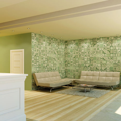 Antique encaustic cement tile - PATCHWORK VERDE - FOGAZZA PAVIMENTI - indoor / floor / wall