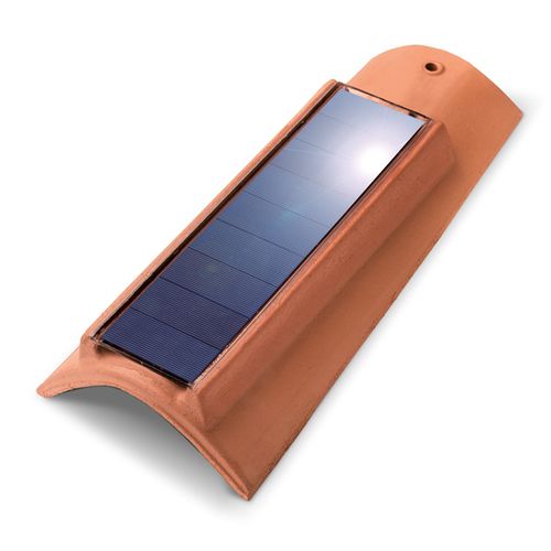 PV roof tile - ROSSO - INDUSTRIE COTTO POSSAGNO - clay / red / smooth