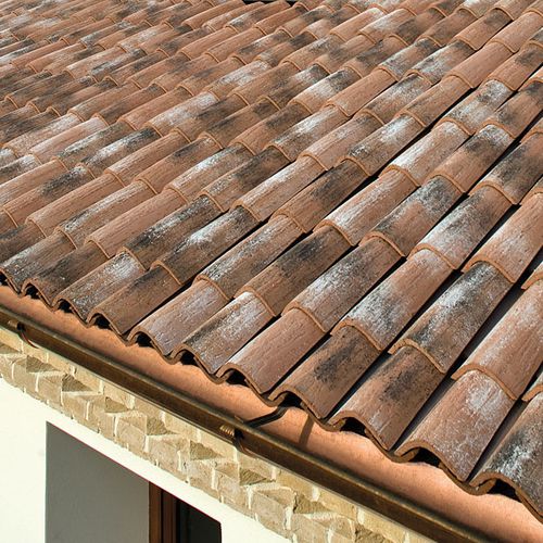 Barrel roof tile - A MANO" - INDUSTRIE COTTO POSSAGNO - clay / brown / beige