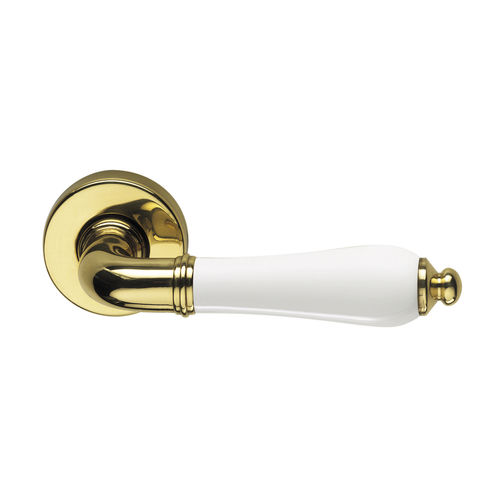 Door handle - DANIELA PORCELLANA - MARTINELLI - brass / porcelain / traditional