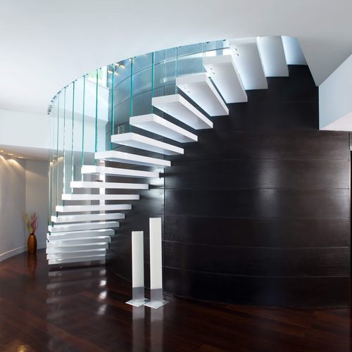 Circular staircase - C 121 - METALL CONCEPT - metal step / metal frame / commercial
