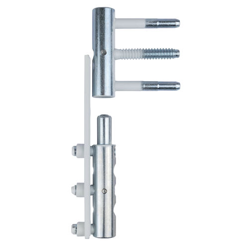 Door hinge - URSUS PVC 487 - OTLAV - white / gray / plastic-coated